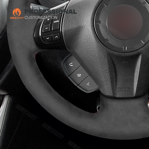 Funda de volante MEWANT Custom puntada a mano Alcantara para Subaru Forester Impreza - Imagen 6 de 10