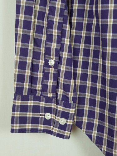 PERRY ELLIS Long Sleeved Button Front Mens Purple Shirt size Small - Picture 3 of 6