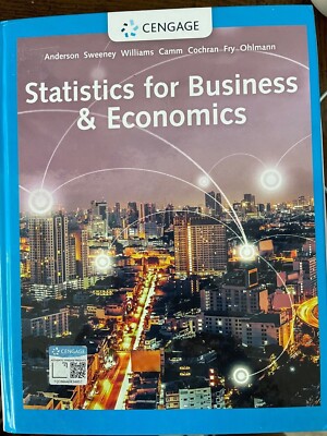 Statistics for Business & Economics 14th EditionDavid R. Anderson, Dennis J. S