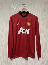 MANCHESTER UNITED 2013 2014 HOME FOOTBALL SHIRT SOCCER JERSEY L/S NIKE 547929-62