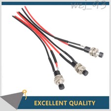 ON/OFF Mini Push Button 12V 5A SPST N/O Pre-Wired Momentary Switch 3-Pack 