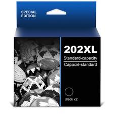2PK 202XL for Epson 202 Black Ink Cartridges for Epson Workforce WF 2860 XP 5100