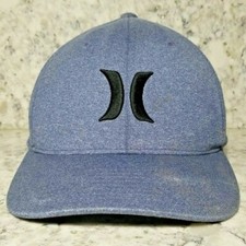 Yupoong Hurley Iconic Blue Dry Fit Men's Flex Fit Cap Hat Baseball Cap