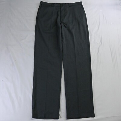Cool 18 Pro by Haggar 34 x 34 Gray Classic Fit Golf Dress Pants