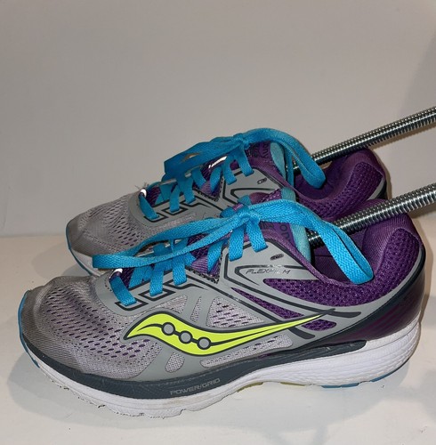 Saucony PowerGrid Swerve Running Shoes Gray Purple Real Women’s Size 6.5 - Picture 4 of 7