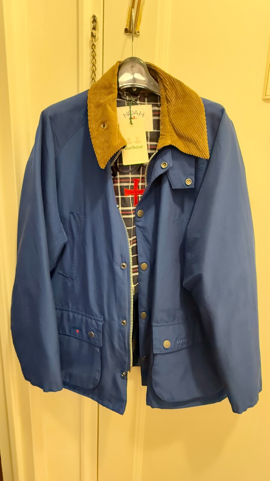 Noah x Barbour 60/40 Bedale Jacket Light Blue Size Medium NWT