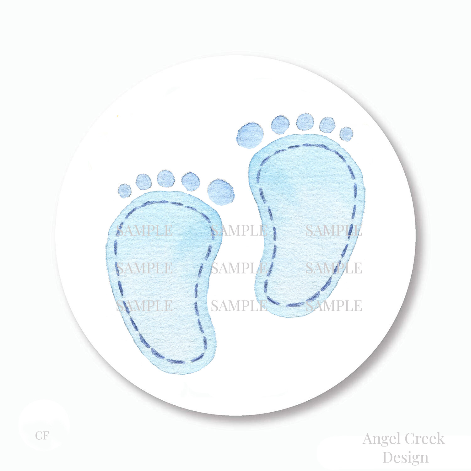 Baby Blue Footprints