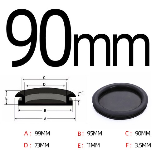 14mm - 150mm Blanking Rubber Grommets Closed Blind Grommet Plugs Bung Black - Picture 22 of 26