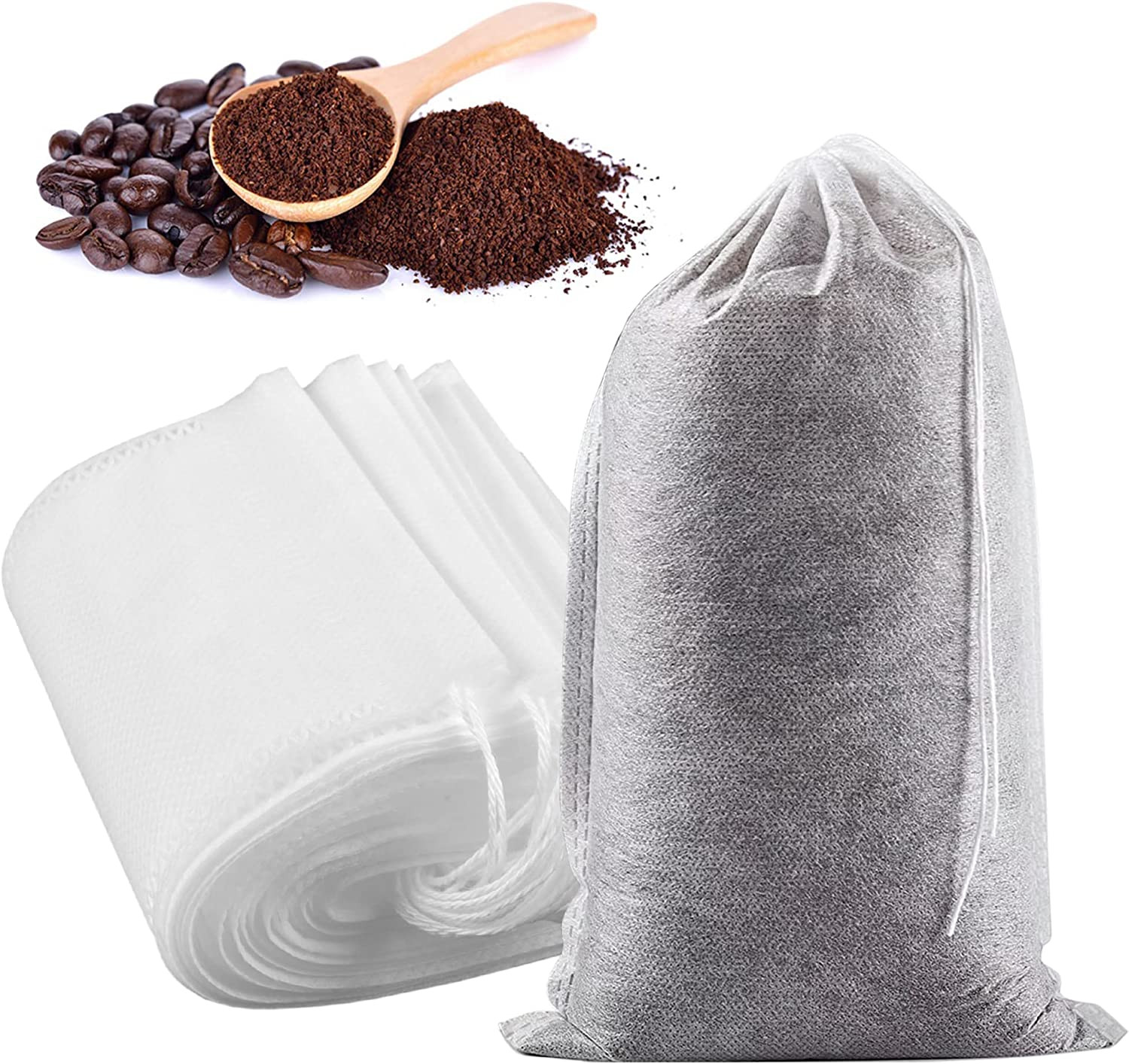 200pcs Cold Brew Coffee Filter Bags 4&lsquo;&rsquo; x 6 No Mess Disp