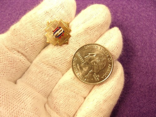 #5 of 33, VERY RARE VTG ANTIQUE VICTORIAN ERA ROSE GOLD LAPEL PIN "PUB" INITIALS - Picture 2 of 8