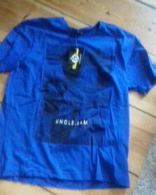 Uncle Sam T - Shirt Gr L Royalblau NEU