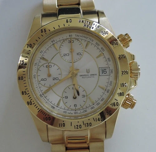 Universal Geneve U-819 Compax UG98 Choronograph Data Automatico Oro 18K 750