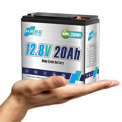 12V 20Ah LiFePO4 Batterie Lithium Akku BMS für Aussenborder Boot Solarbatterie