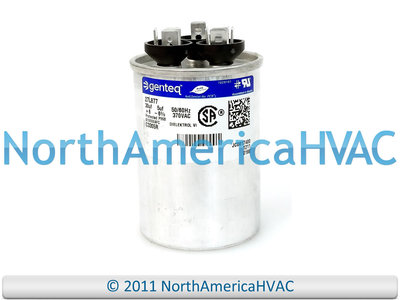 Capcom Capacitor Round Dual Run 30/5 uf 370 volt Fits GE