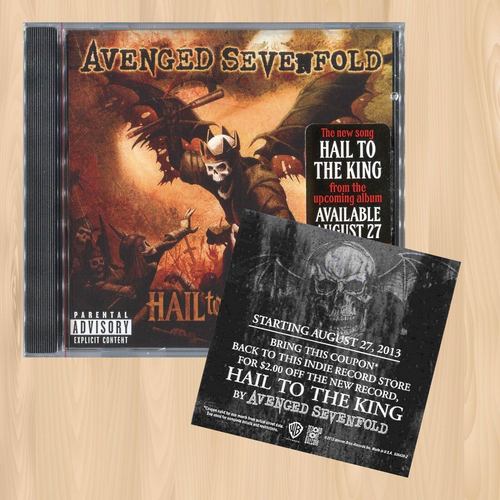 AVENGED SEVENFOLD Hail to the King CD SINGLE Nightmare LIVE at Auburn Hills 0328