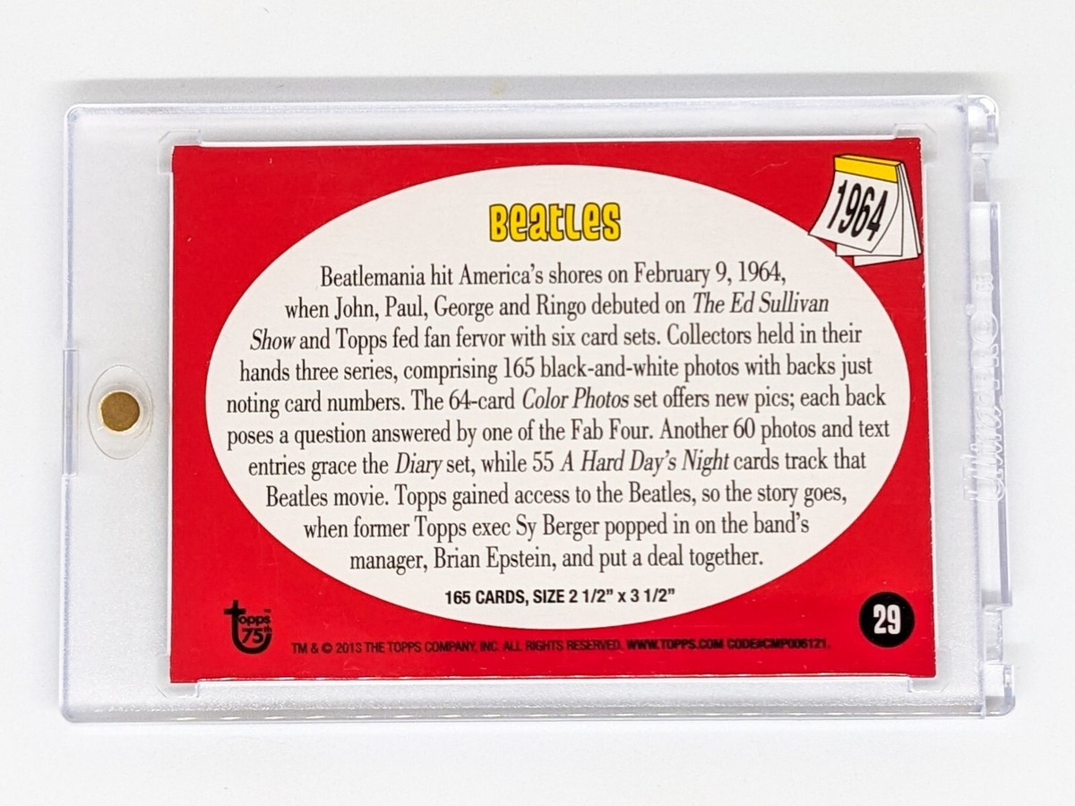 2013 Topps 75th Anniversary Rainbow Foil Refractor #29 Beatles | eBay