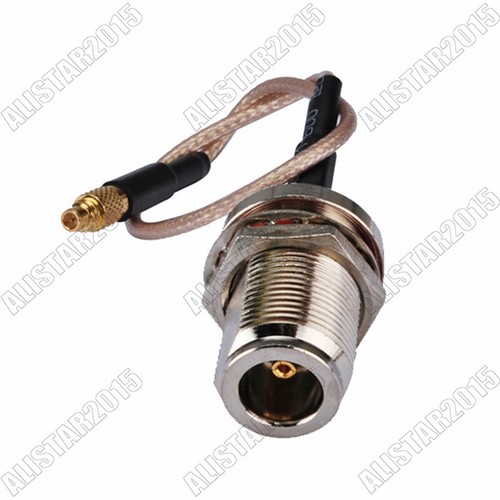 N female Jack bulkhead to MMCX plug male pigtail cable RG316 15cm WIFI - Picture 2 of 4