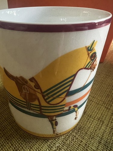 Tazza Hermes Cheval A La Couverture Cavallo Caffè Tè Autentica Nuova - Foto 5 di 5