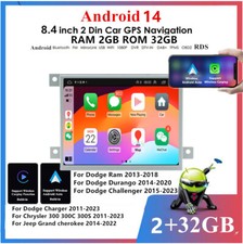 8.4'' Build-In Carplay 2+32GB Navi GPS For Dodge Ram Durango Jeep Grand Cherokee