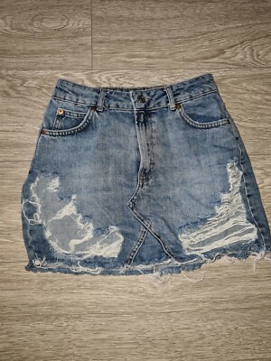 TOPSHOP Ripped Denim Size USED UK