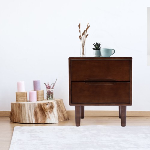 Bedside Table Organizor with Drawers Nightstand Wood End Table Bedroom Storage - Picture 20 of 21
