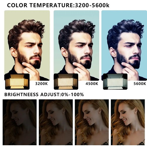 LED Video Light Photo Studio Lamp 2500K-8500k Dimmable with Tripod Stand Remote - Picture 5 of 12