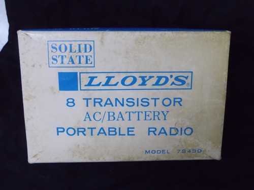 Radio Portátil Lloyds Rojo Estado Sólido 8 Transistores AC DC Modelo 7S43D Japón - Imagen 10 de 12