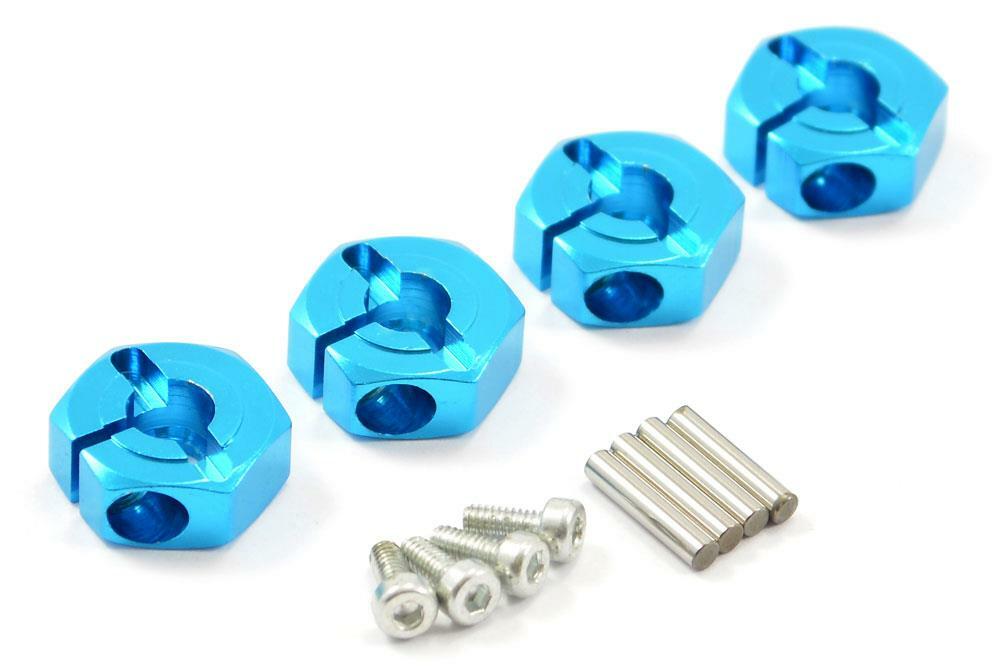 Fastrax FTTA021 TT02 Aluminium 12Mm Wheel Hexes (4)