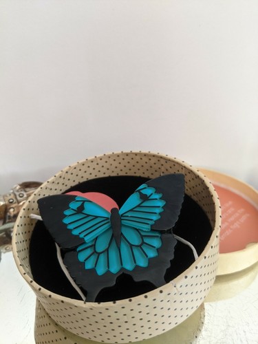 Erstwilder Blue Emperor Butterfly Resin Brooch, Pin-NWT - Picture 3 of 12