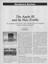 Magazine Print Article-1982-The Apple III and its New Profile-Hard Disk Computer