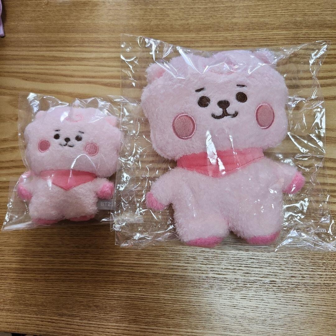 BT21 RJ Baby Tatton Pink Plush Toy Doll Mascot 2 Size Set BTS K