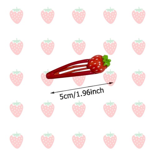 20 Pcs Strawberry Hair Clips Cute Fruit Barrettes Hairpins for Girls & Kids - Picture 2 of 7