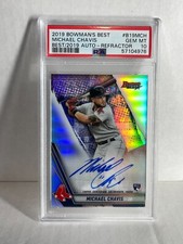 2019 Bowman's Best of '19 Autographs Michael Chavis  RC ROOKIE REFRACTOR PSA 10