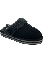 Clarks Womens Faux Suede Slip On Slingback Slippers Black