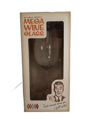  MEGA WINE GLASS BY W'E'M'C'O  25 oz ''Enough Room for A Full Bottle''  :)