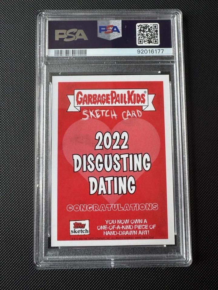 Garbage Pail Kids Disgusting Dating Charlottes Web Chenduz SKETCH CARD PSA 1/1  - Image 3 of 3