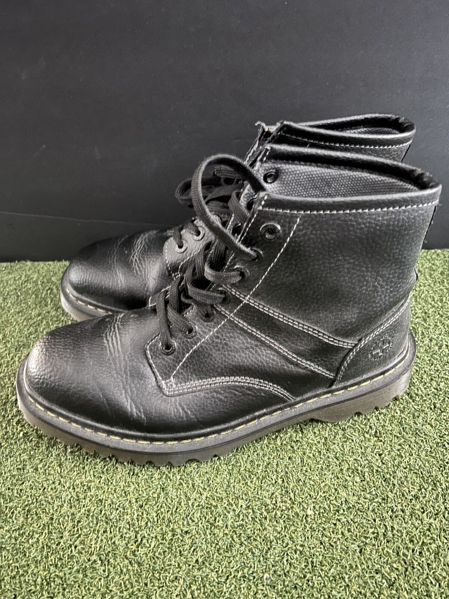 Dr. Martens NWOT Roseland Black Pebbled Leather Combat Boots  Unisex M 10/L11 Black Dr Martens Pebble Boots Martens Mens Roseland Black  main image 2