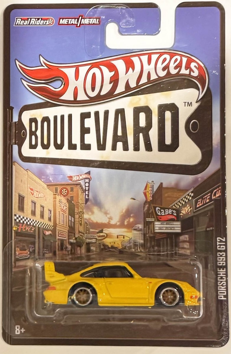 Hot Wheels Yellow PORSCHE 993 GT2 Boulevard Series w/Real