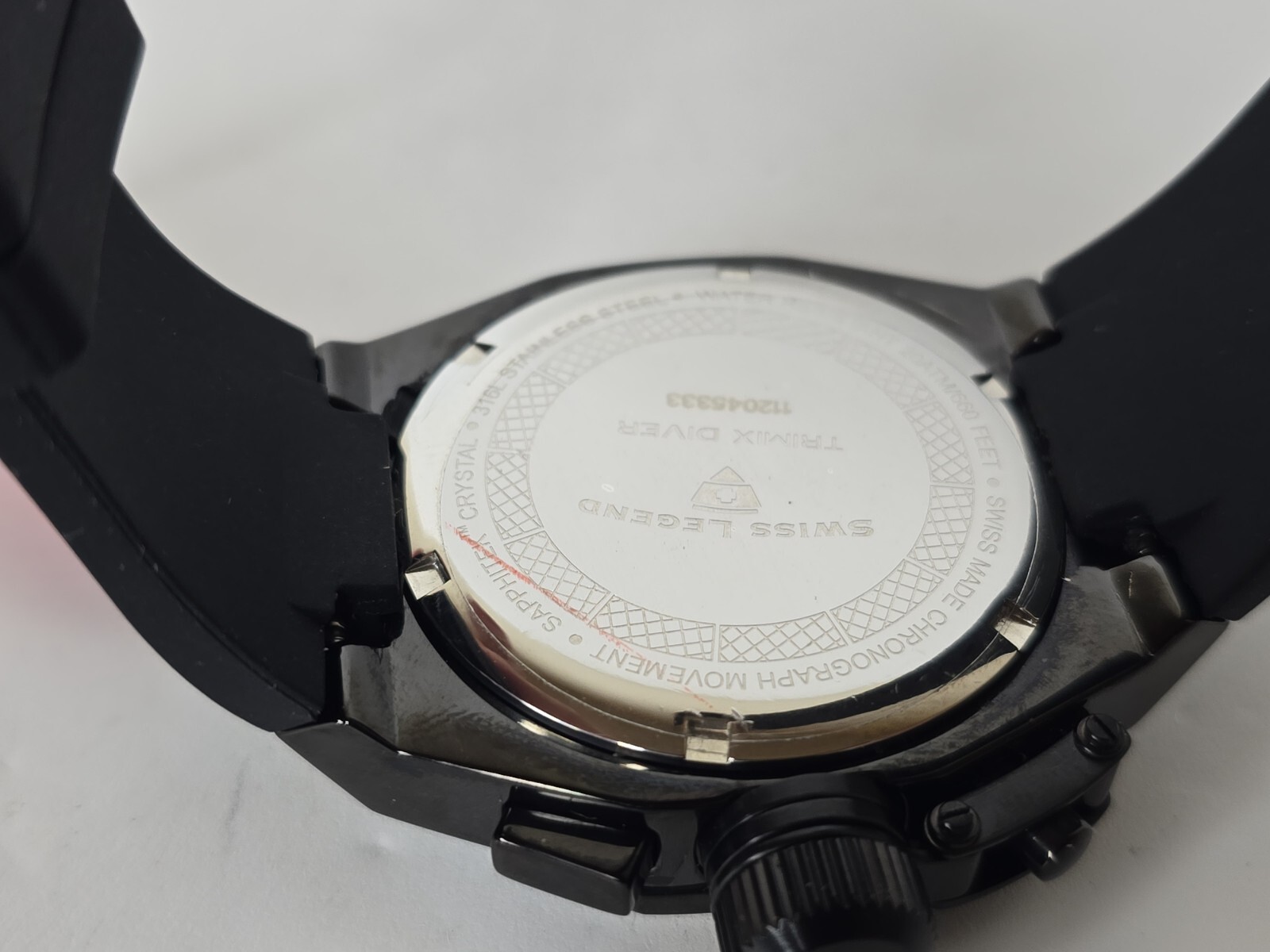 Swiss Legend Men's Trimix Quartz Chronograph Watch Black 44mm