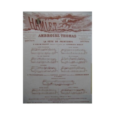 THOMAS Ambroise Hamlet La Fête du Printemps No 2 Piano 4 mains ca1880