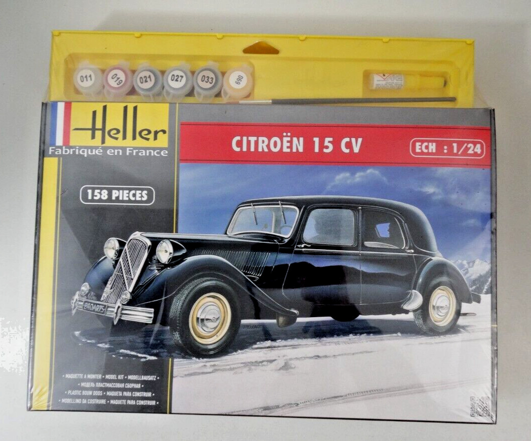 Maquette Citroën 15 CV Heller à monter, réplique 158 pièces plastique