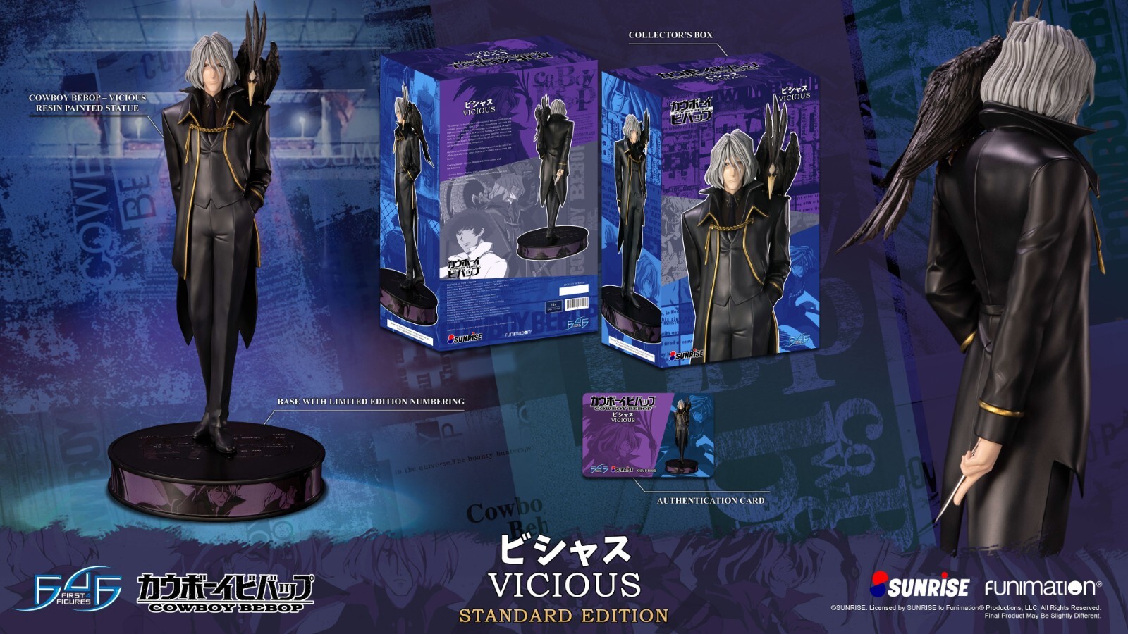 First4Figures Cowboy Bebop: Vicious Standard Ed. Statua MIB