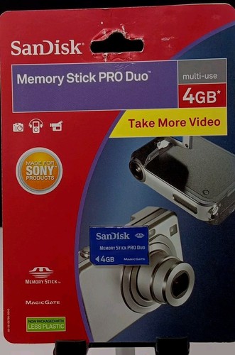 SEALED-Sandisk 4GB Memory Stick Pro Duo PSP Memory Card Magic Gate