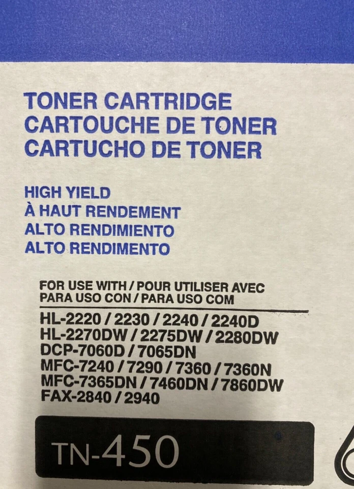 NEW IN BOX~ Brother At Your Side~ TN450 High-Yield Toner Cartridge - Black - Image 2 of 4