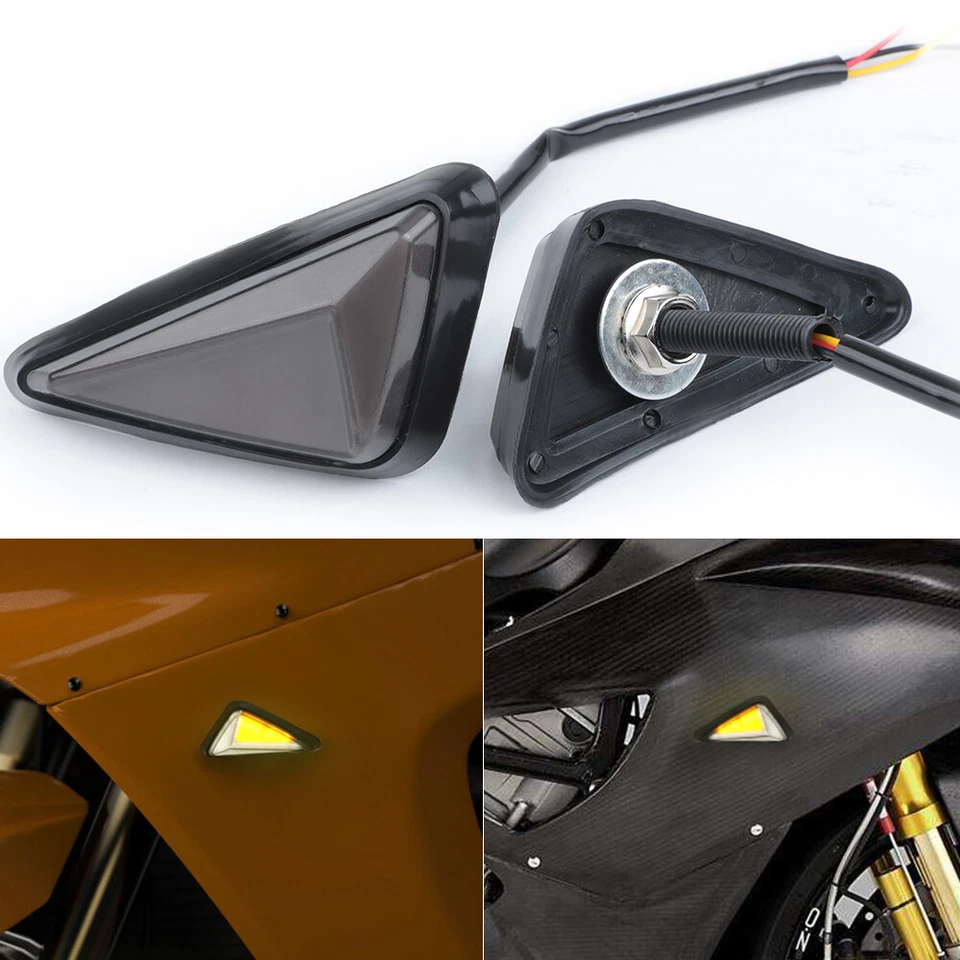 Indicador intermitente de luz de giro LED de montaje empotrado para motocicleta apto para Suzuki EE. UU. Foto 2 de 4