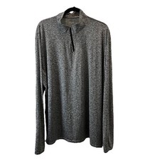 Real Essentials Gray Space Dye Quarter Zip Pu...