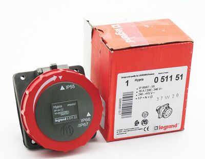 Legrand Hypra 051151 3P+N+E 16A Socket -unused/OVP-