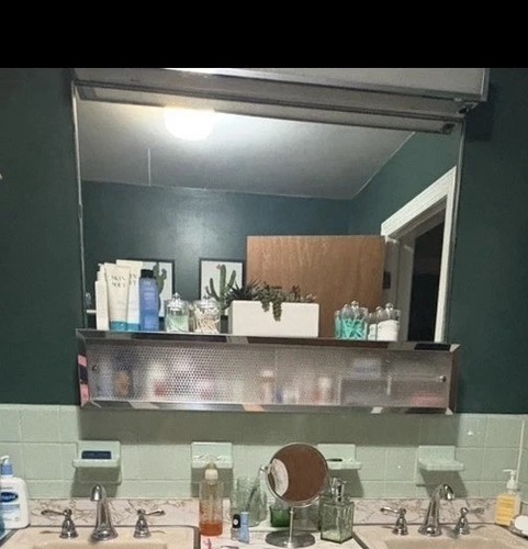 Rare! 1960s Bathroom Cabinet Sliding Doors 42 1/4 X 8 X 4 3/4”