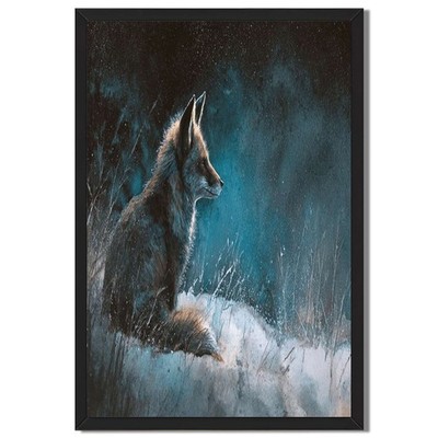 Winter Fox in Snow Canvas Oil Paintings Reproduction