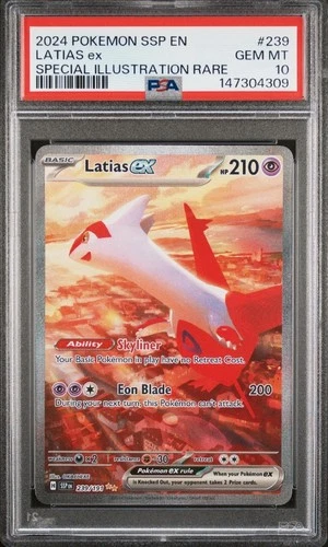 PSA 10 Latias ex 239/191 SSP EN 2024 Surging Sparks Special Illustration Rare